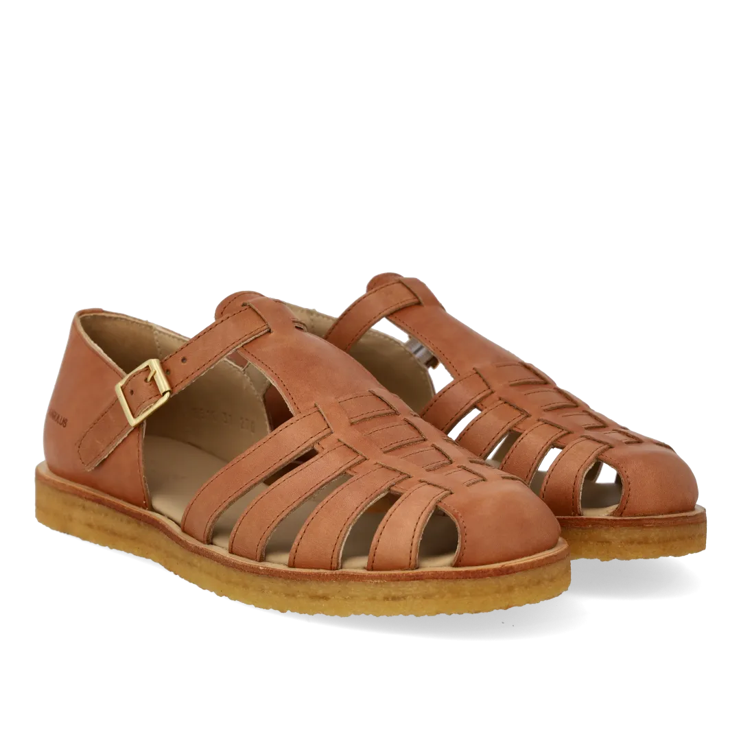 Angulus Klassisk Fisherman sandal læder rågummi