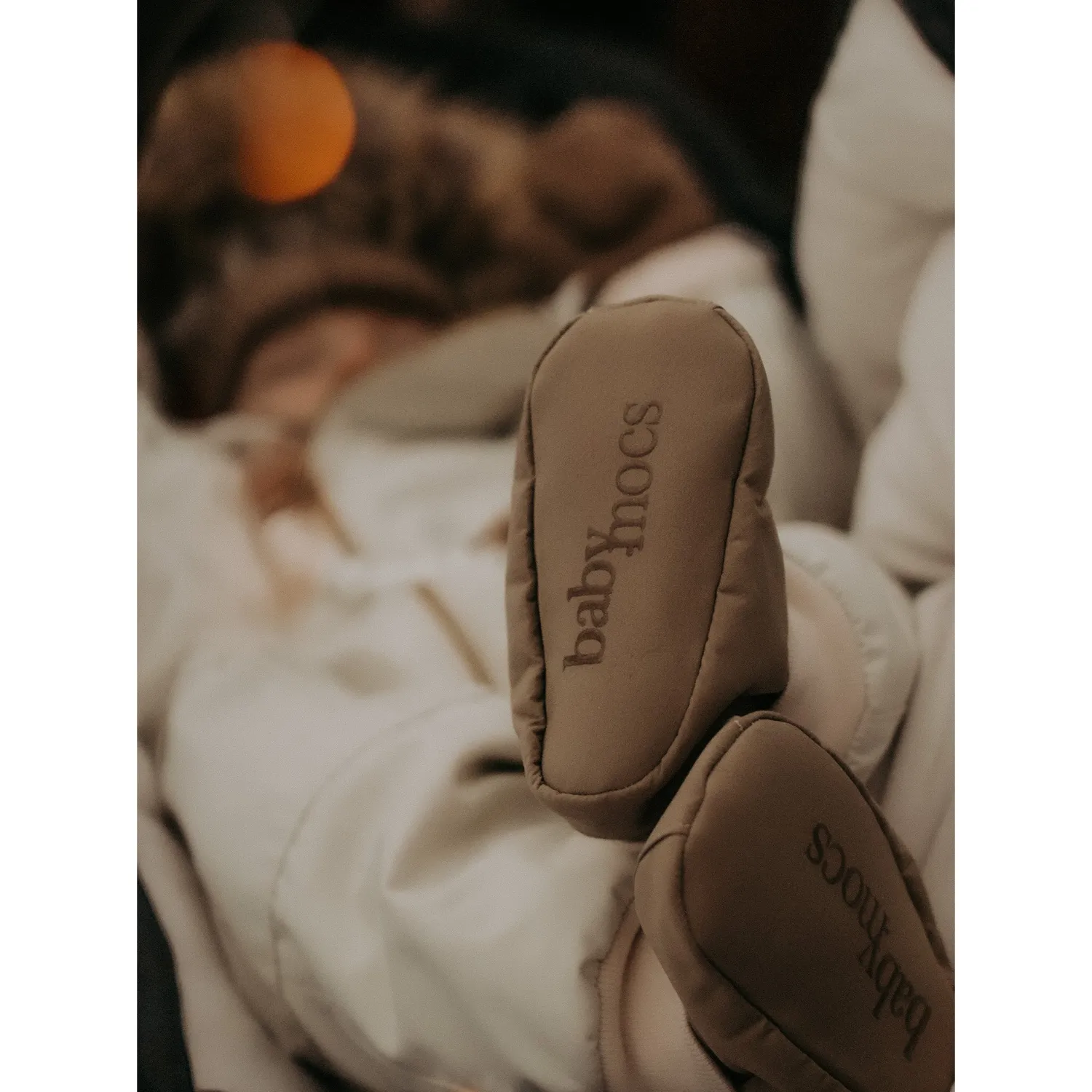 BabyMocs Soft Boots vinterstøvler mørk beige foret