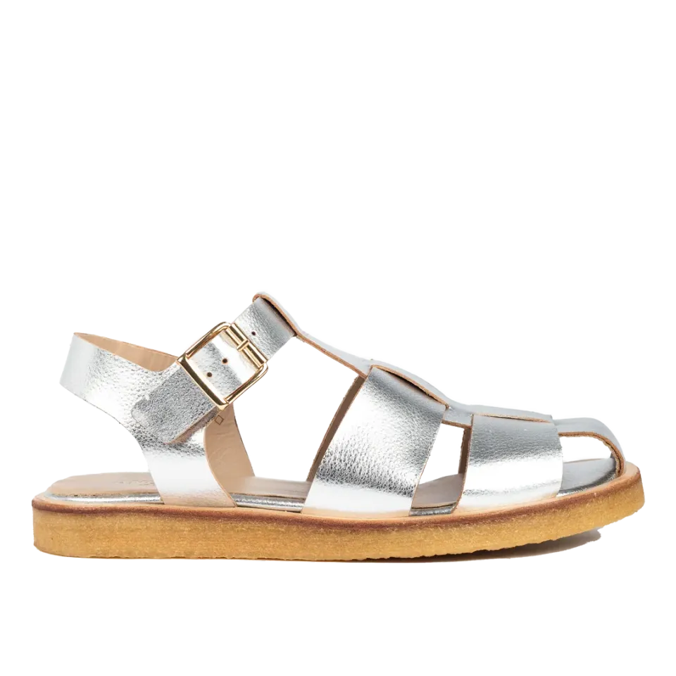 Angulus Remsandal Fisherman sandal sølv