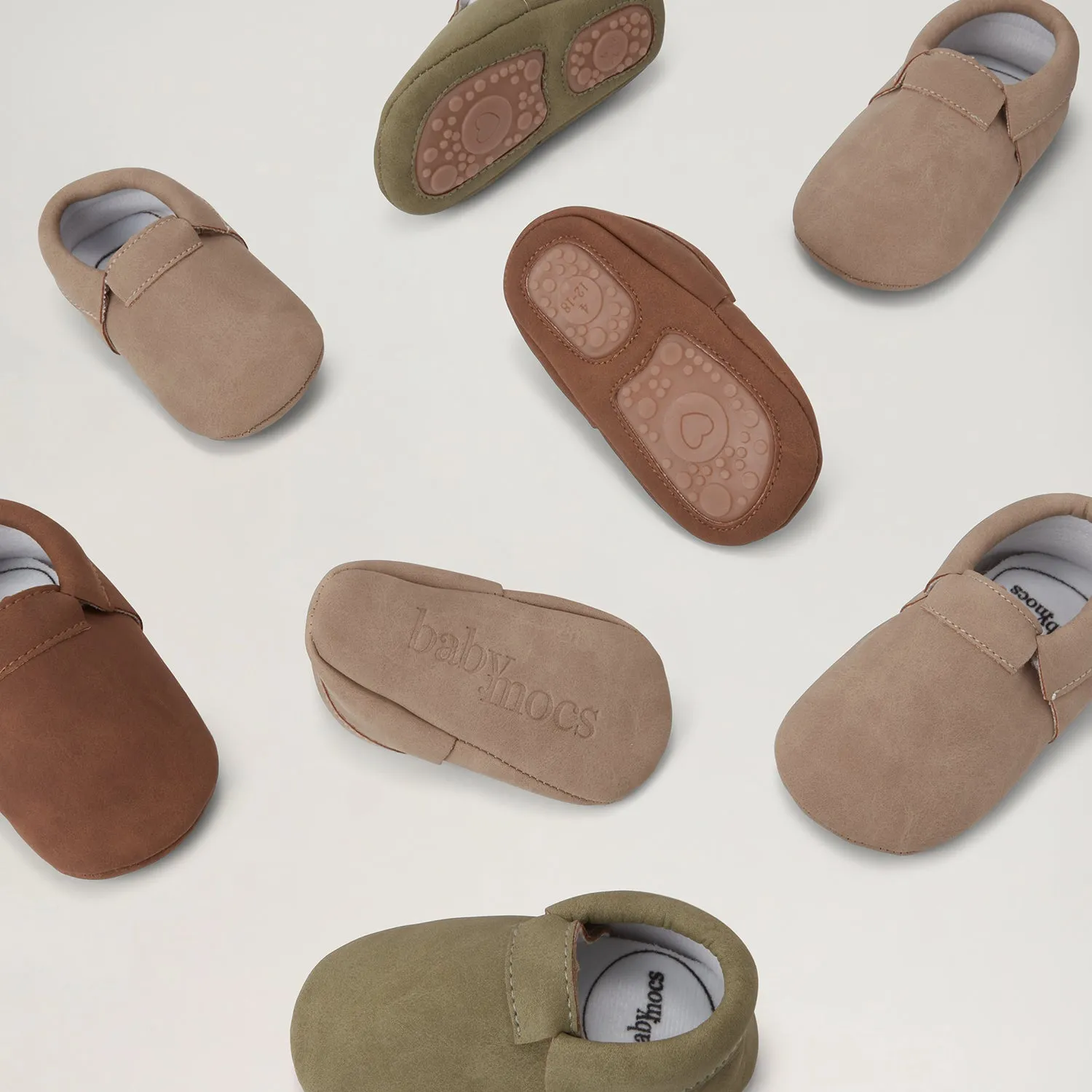 BabyMocs Casual Mocs futter greige bred tåboks