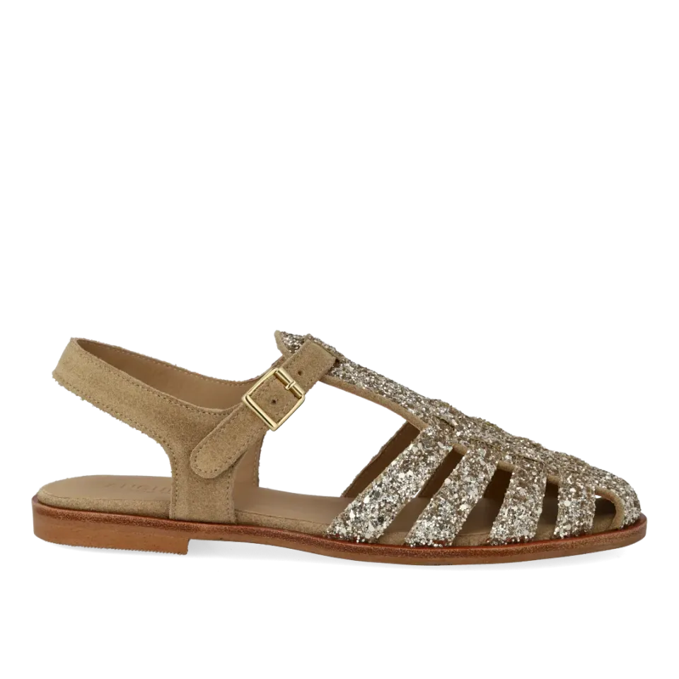 Angulus Fisherman sandal damesandal funklende glitter