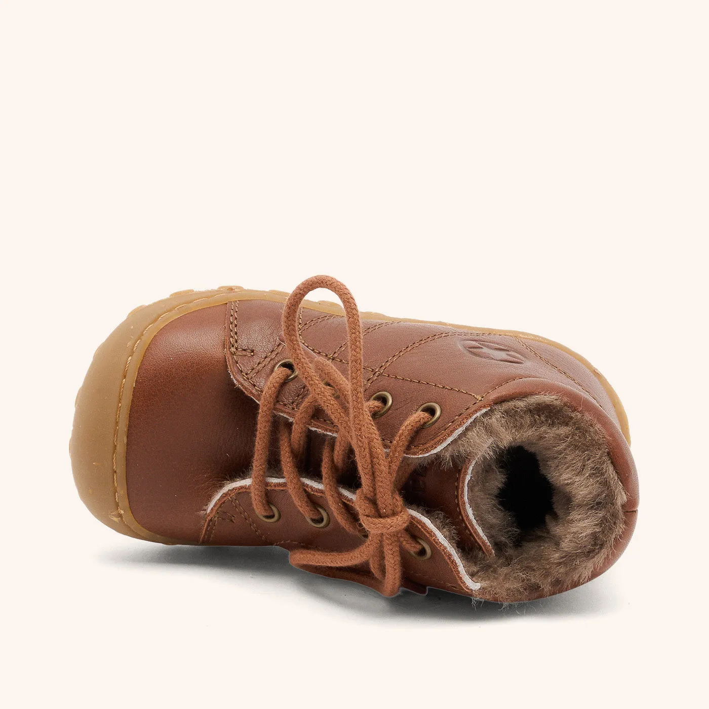 Bisgaard Hale L Lamb barfodsstøvler brandy med lam