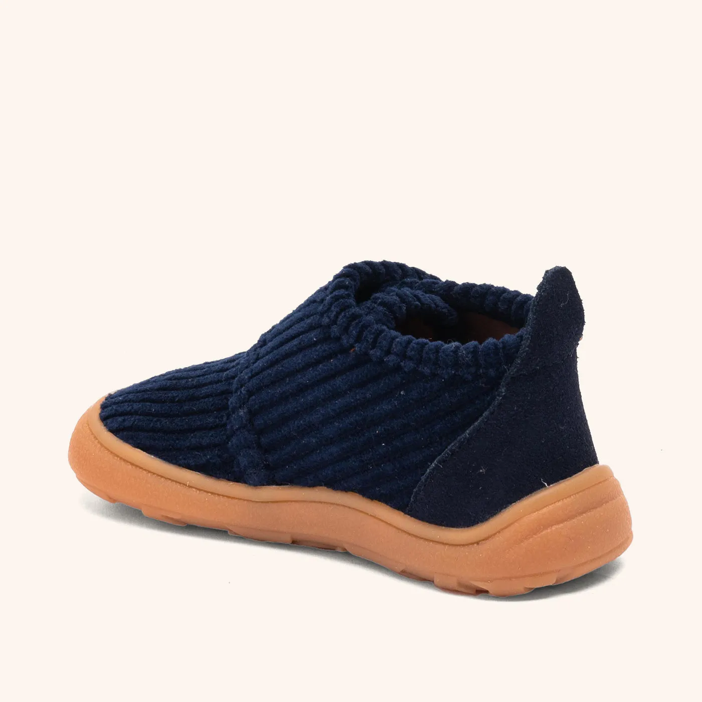 Bisgaard Barefoot Basic hjemmesko navy fløjl