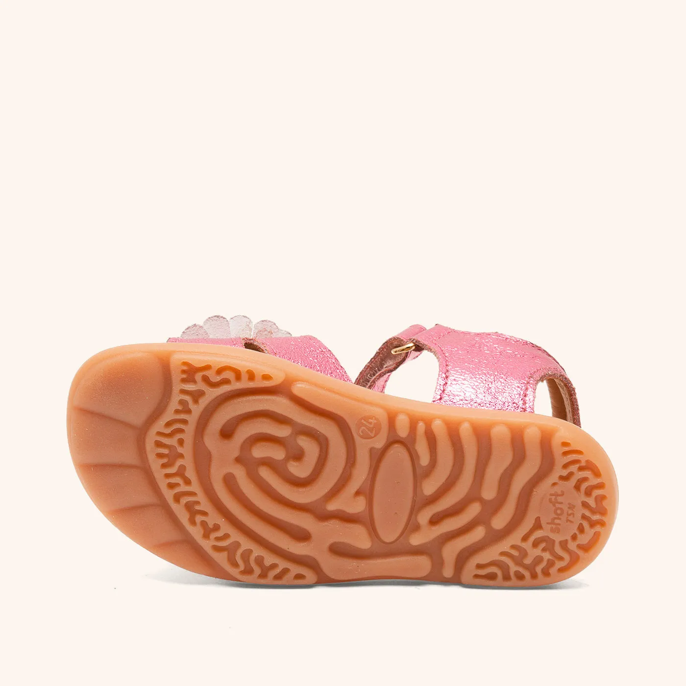 Bisgaard Barefoot Oya sandal pink metallic åben