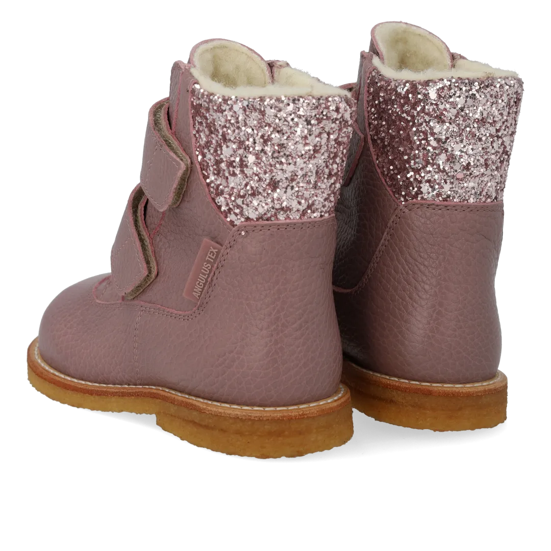 Angulus TEX-Støvle med glitter og velcro vinterstøvle børn