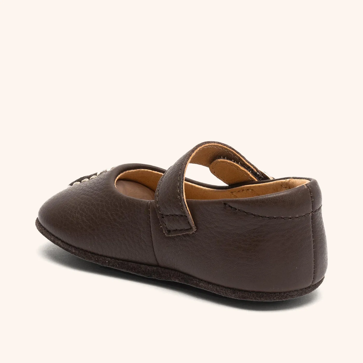 Bisgaard Annabelle hjemmesko dark brown ballerina