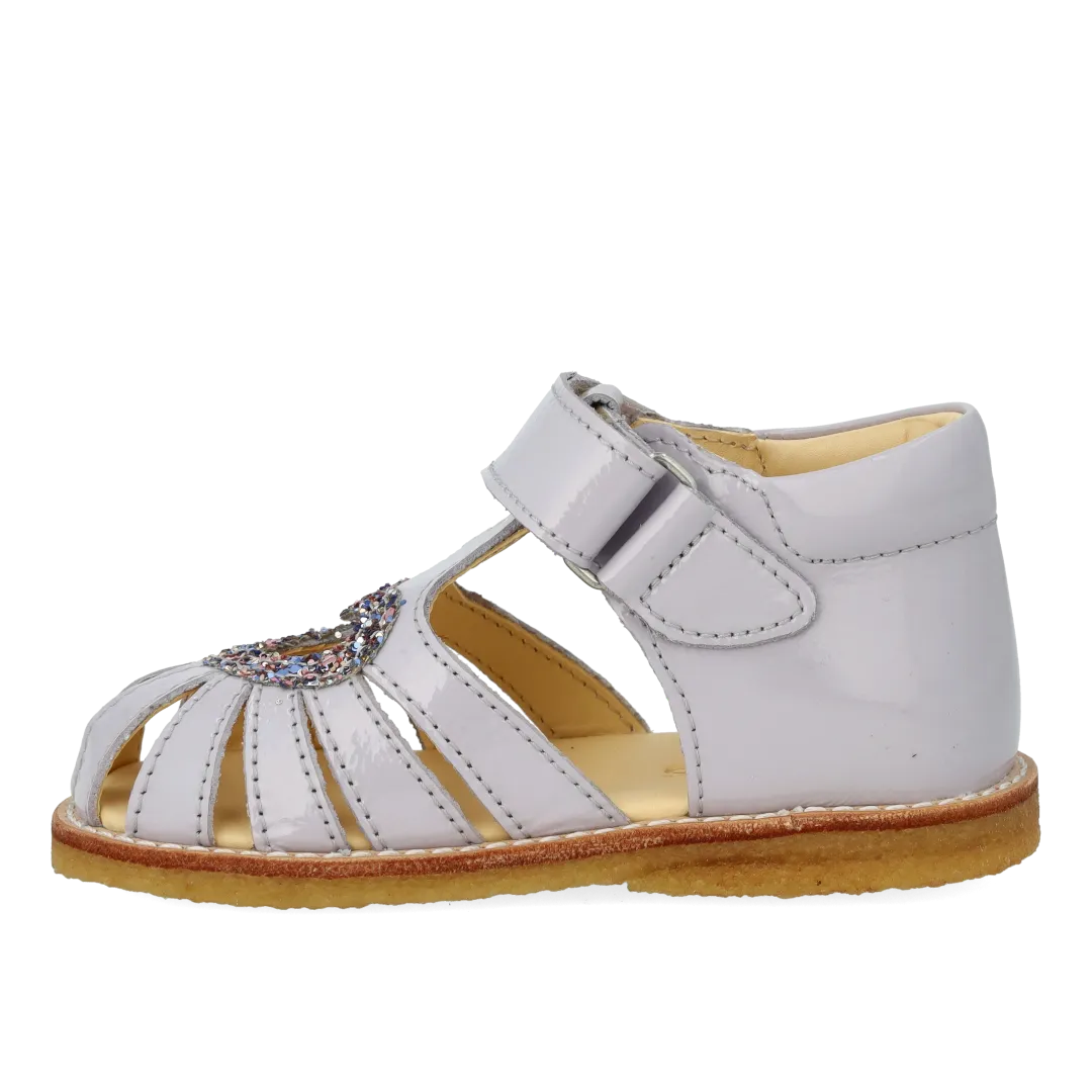 Angulus Hjertesandal med glitter og velcrolukning børnesandal