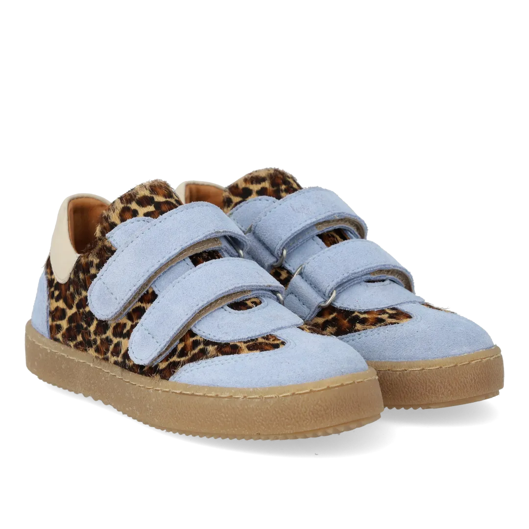 Angulus Court sneaker pony leopard velcro