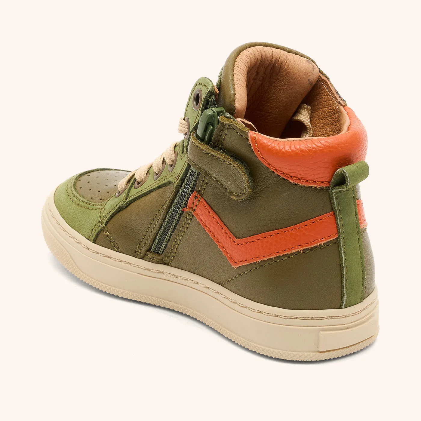 Bisgaard Isak sneaker khaki læder