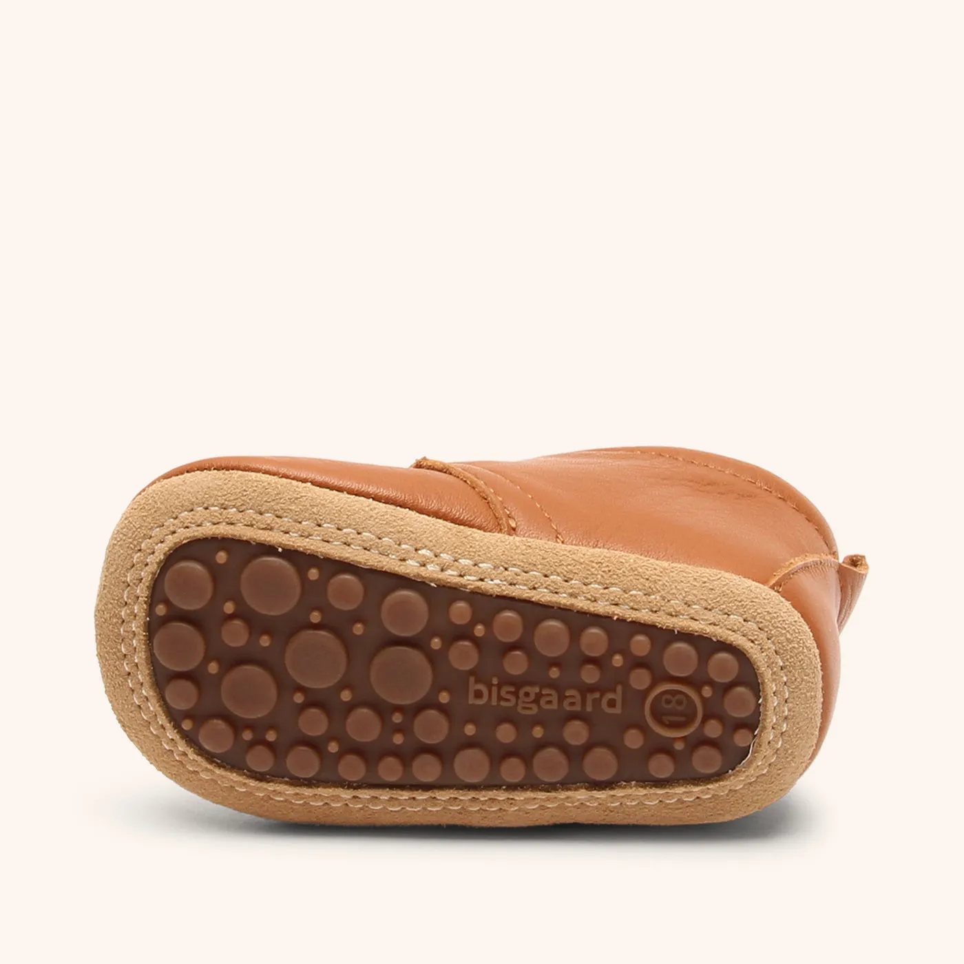 Bisgaard Baby Star hjemmesko cognac læder