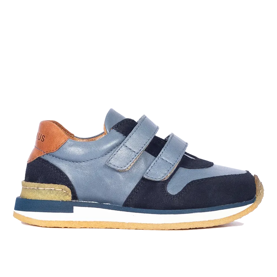 Angulus Running sneaker børnesneakers i læder rummelig