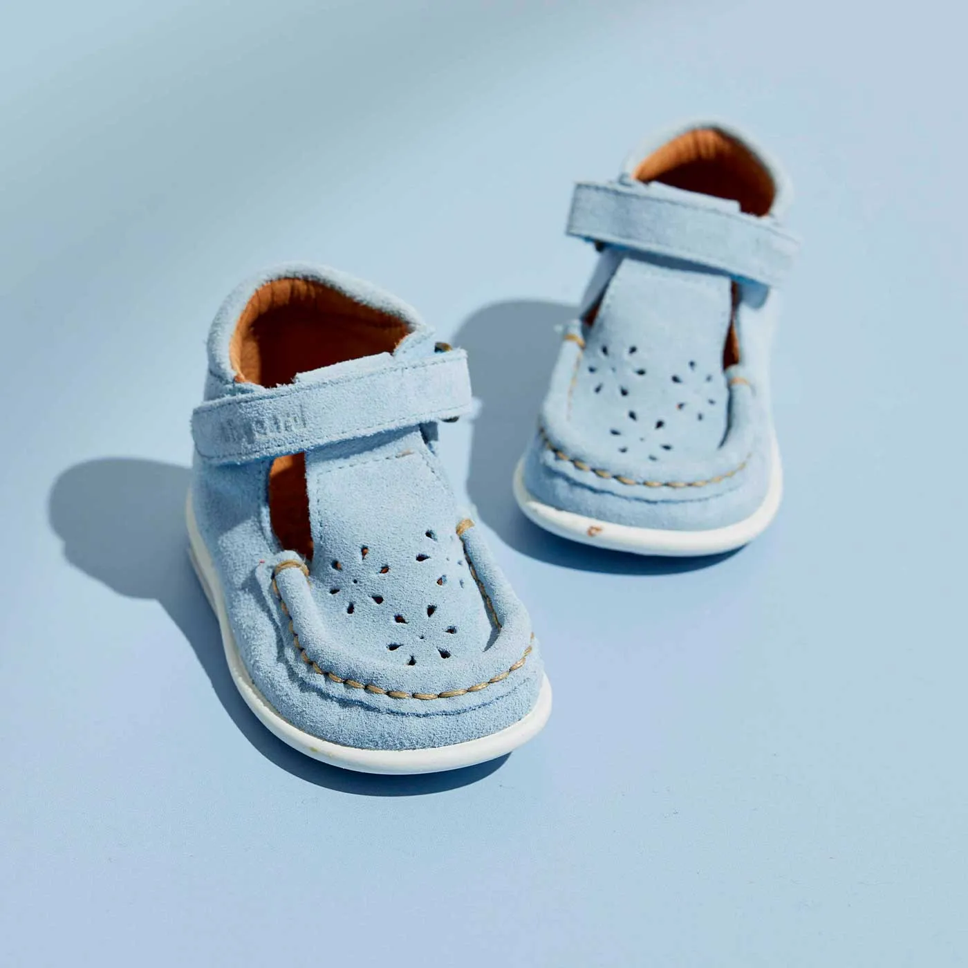 Bisgaard Pil begyndersandal baby blue blød lædersandal