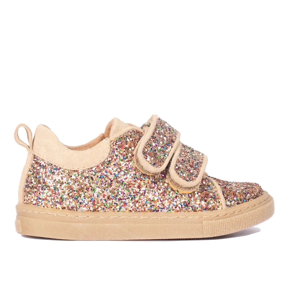Angulus glitter-sneaker ruskind velcro str. 24-32