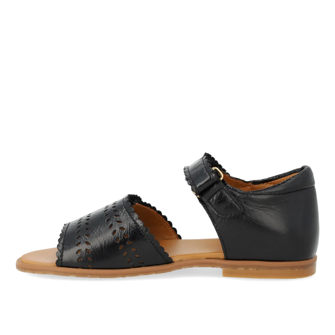 Angulus Sandal perforeret dobbelt velcro børn læder