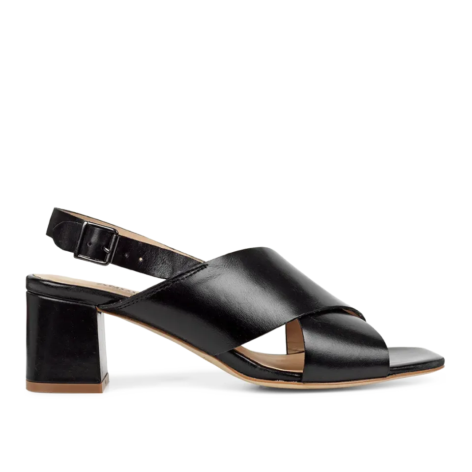 Angulus sandal med blokhæl damesandal læder 6 cm hæl