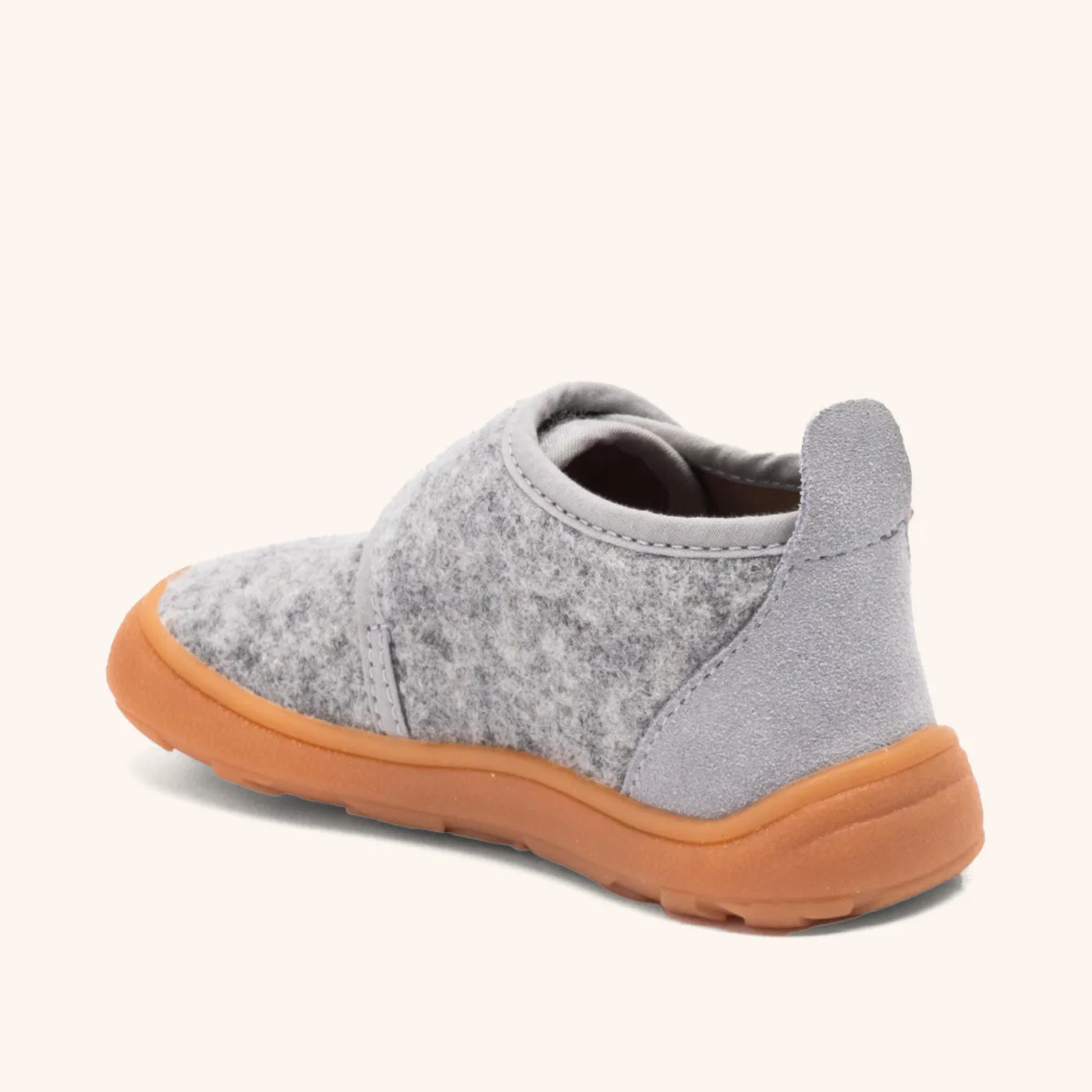 Bisgaard Barefoot Basic hjemmesko grå uld