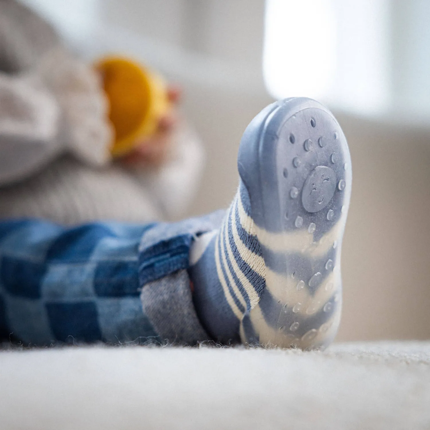 Minifus Blå Bjørn begyndersko blå bjørn skridsikker