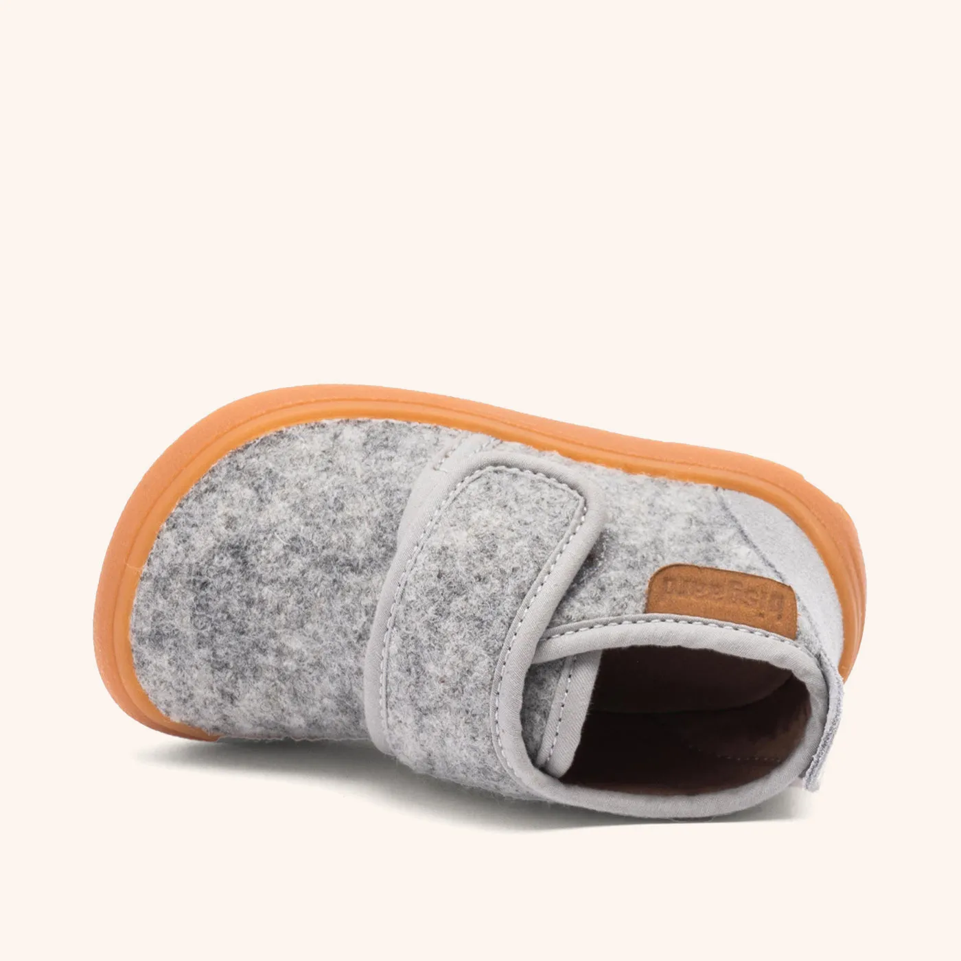 Bisgaard Barefoot Basic hjemmesko grå uld
