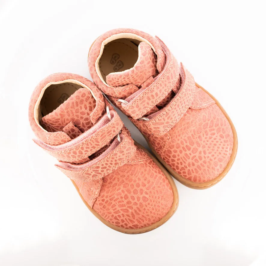 Gogsig Leo barfodssko pink shimmer hverdag