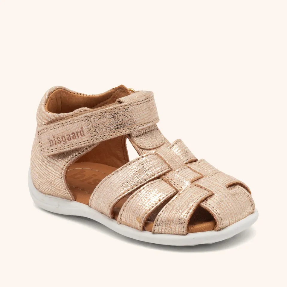 Bisgaard Carly sandal Platin læder
