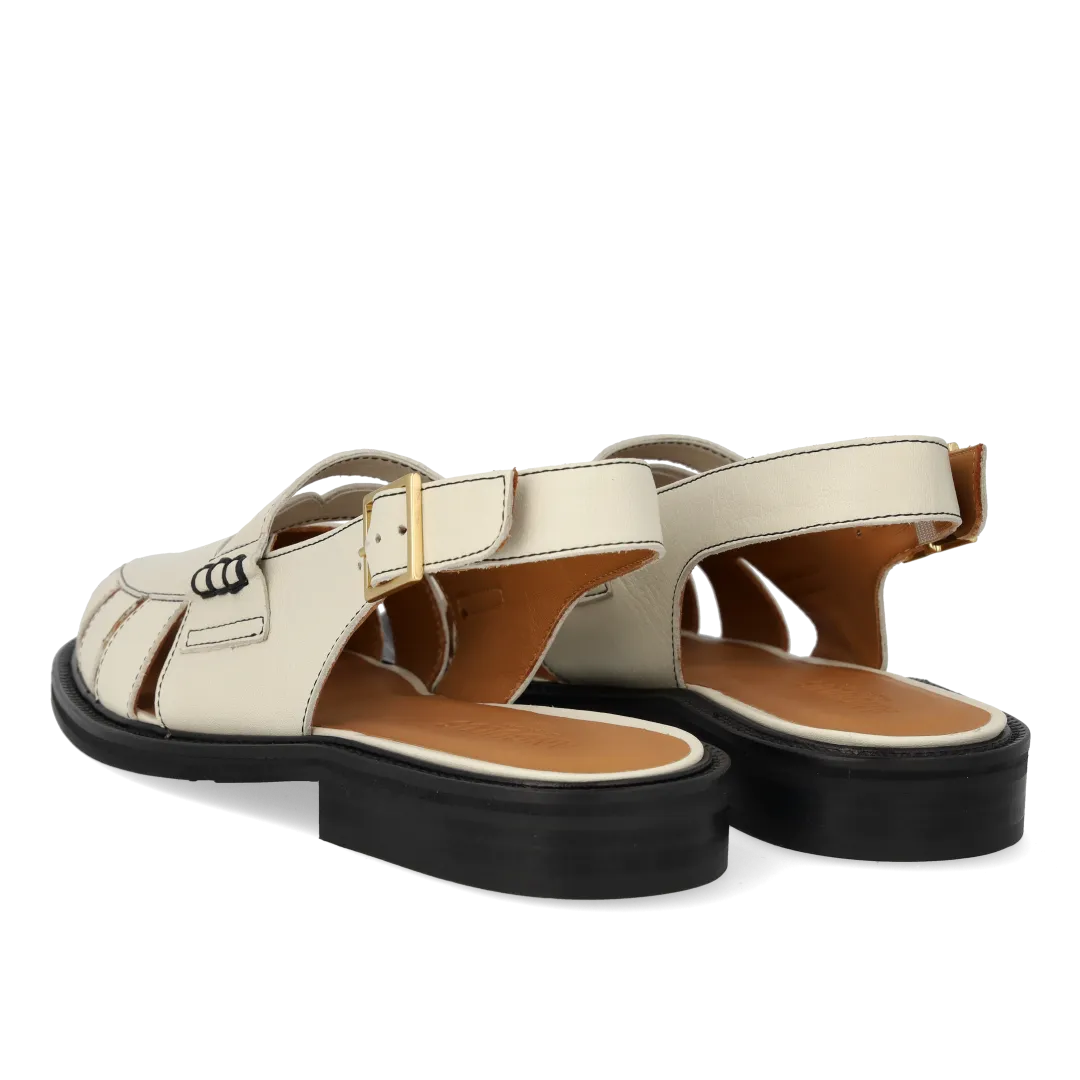 Angulus Slingback penny loafer læder cut-out