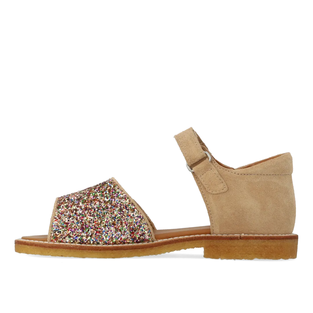 Angulus Justerbar sandal glitter børnesandal læder