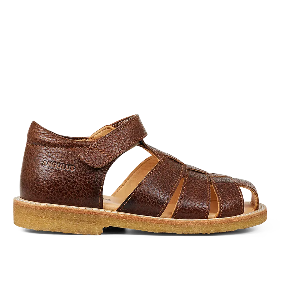 Angulus sandal med justerbar velcrolukning børnesandal lukket tå