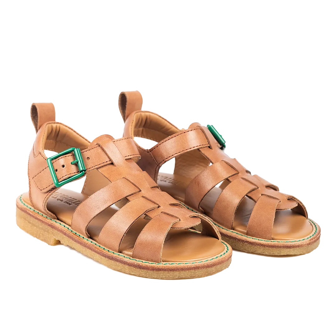 Angulus Sandal med spænde og kontrast detaljer børnesandal læder