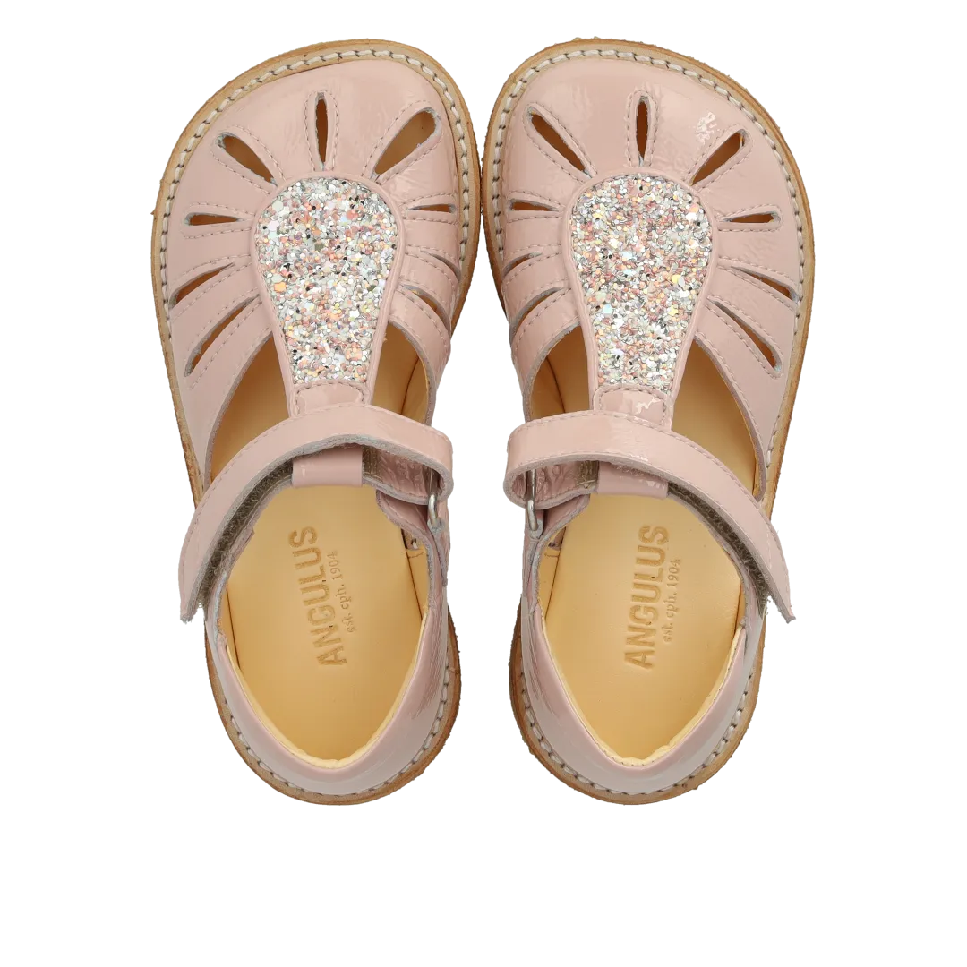 Angulus Sandal dråbedetalje glitter børnesandal rummelig