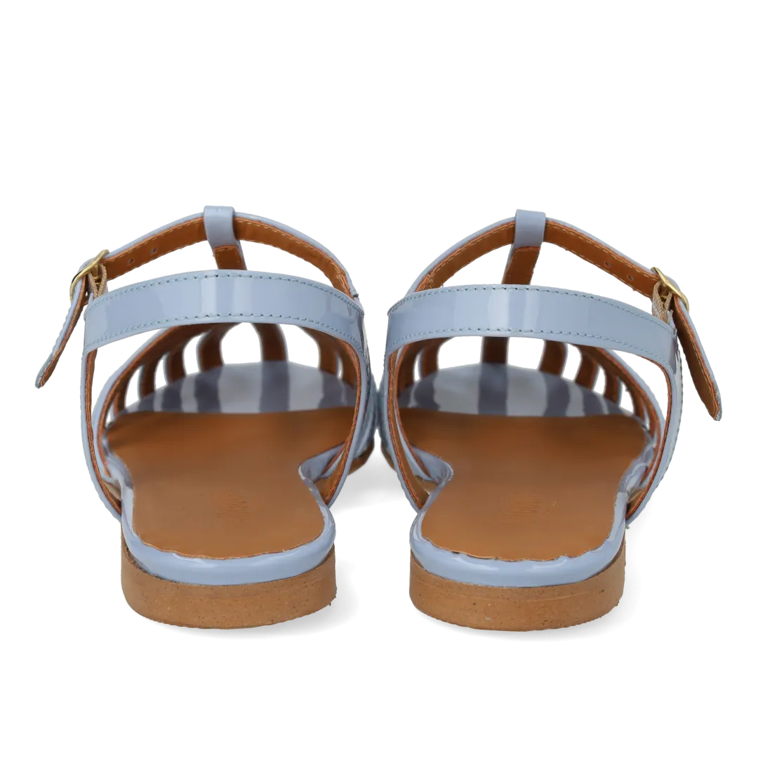 Angulus Flad sandal T-strap organisk detalje
