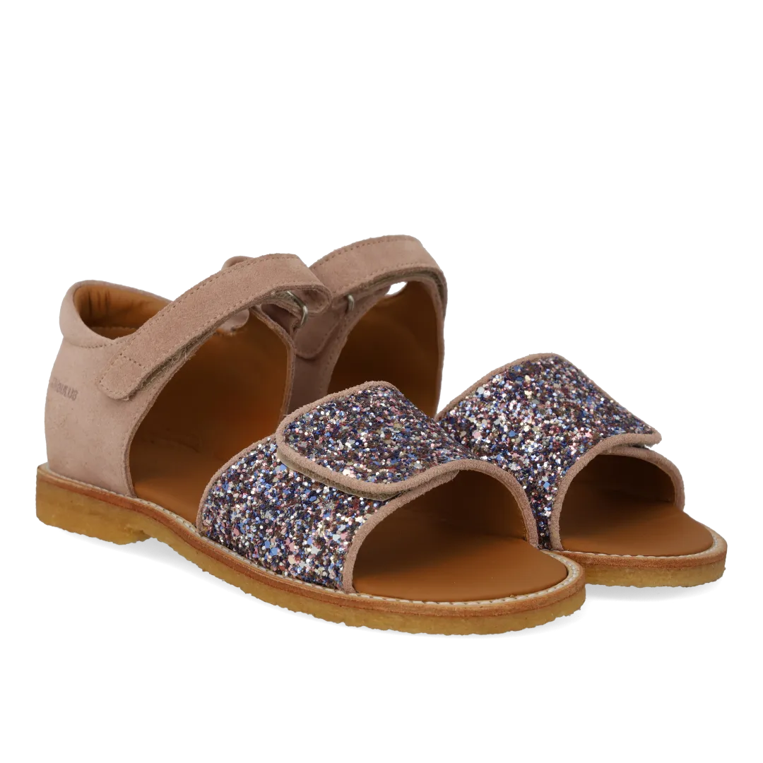 Angulus Justerbar sandal børnesandal glitter læder