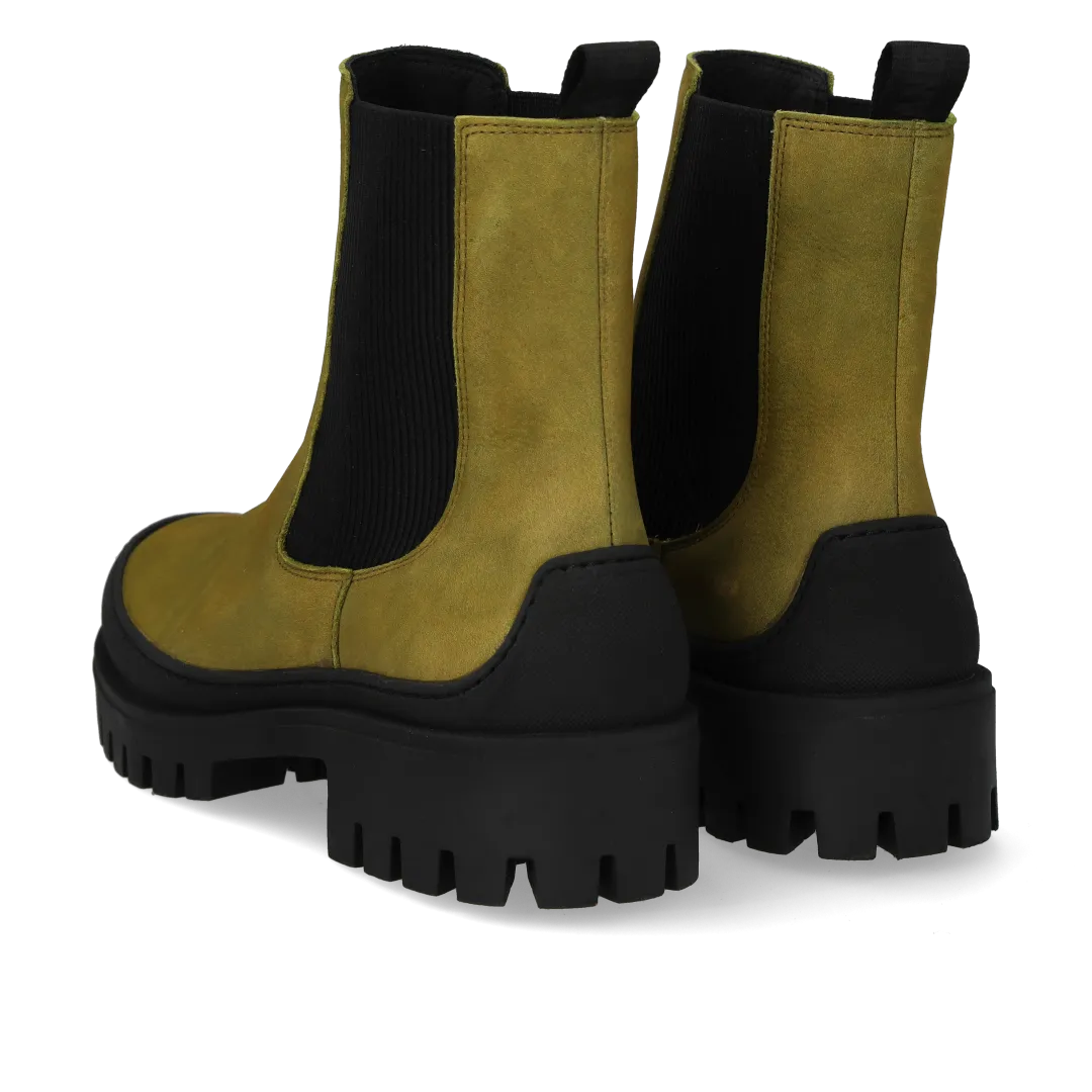 Angulus Chelsea støvle dame nubuck chunky sål