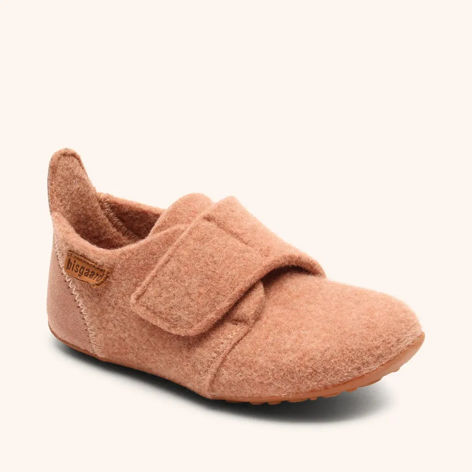 Bisgaard Casual Wool hjemmesko rose i uld