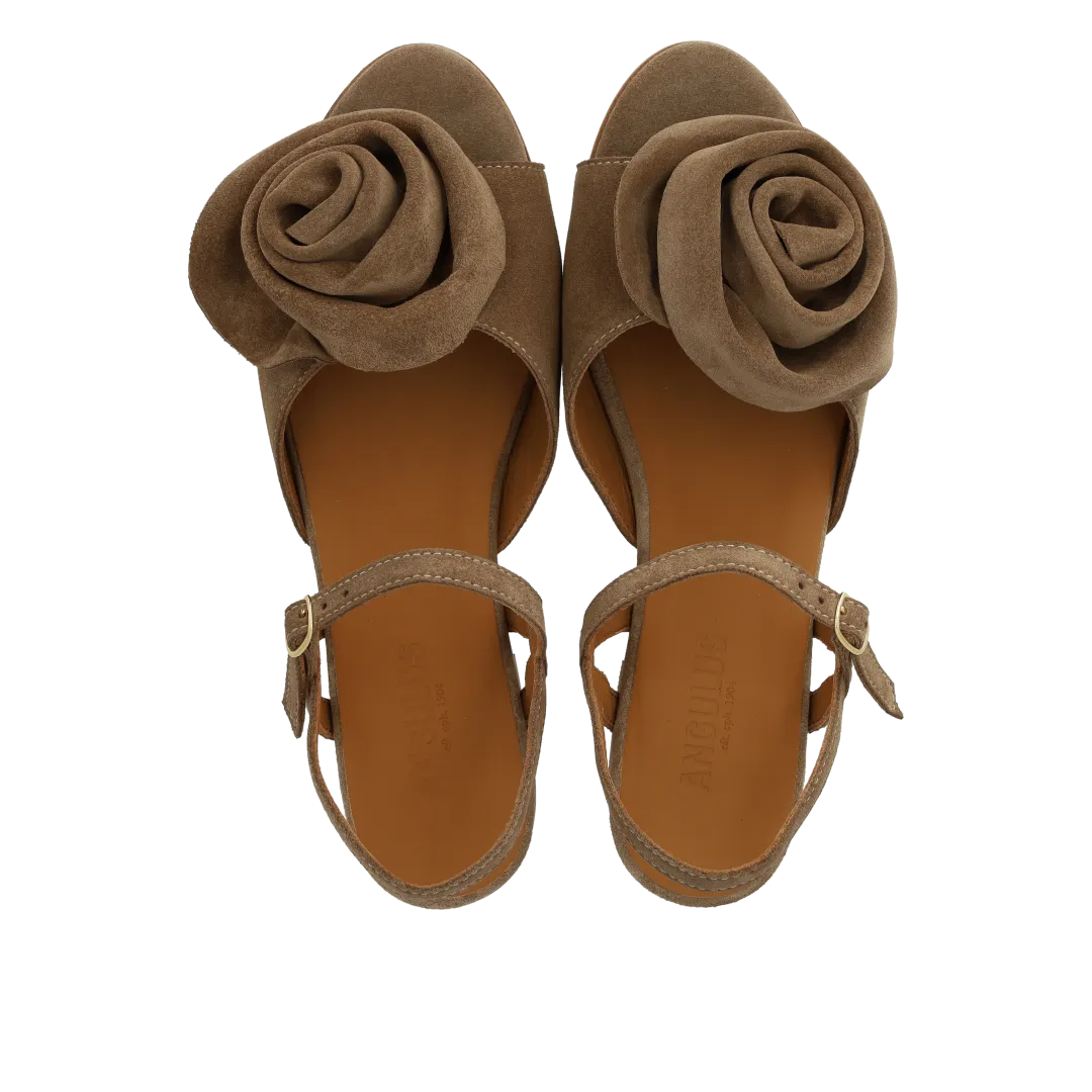 Angulus sandal med rose ruskindssandal til fest
