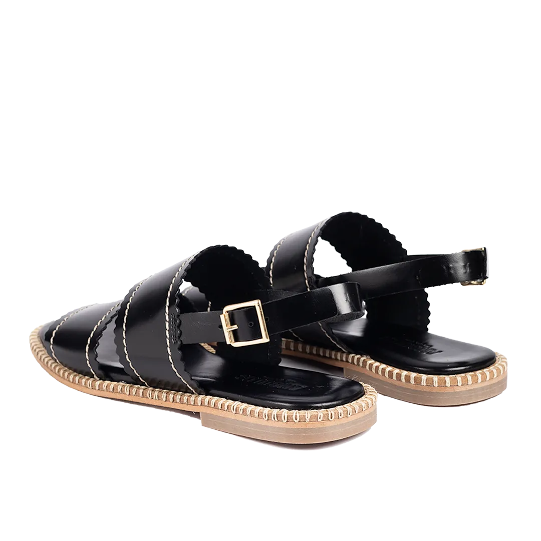 Angulus lædersandal bølge kanter dame
