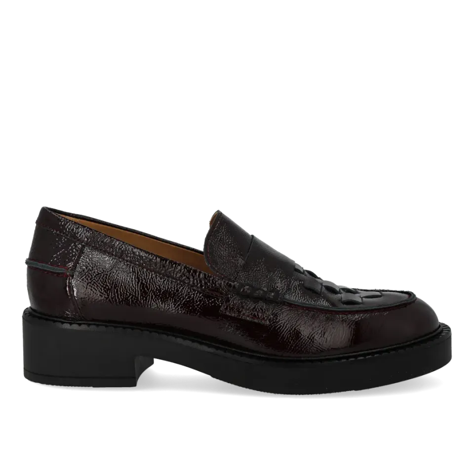 Angulus Loafer med fletdetalje damesko chunky