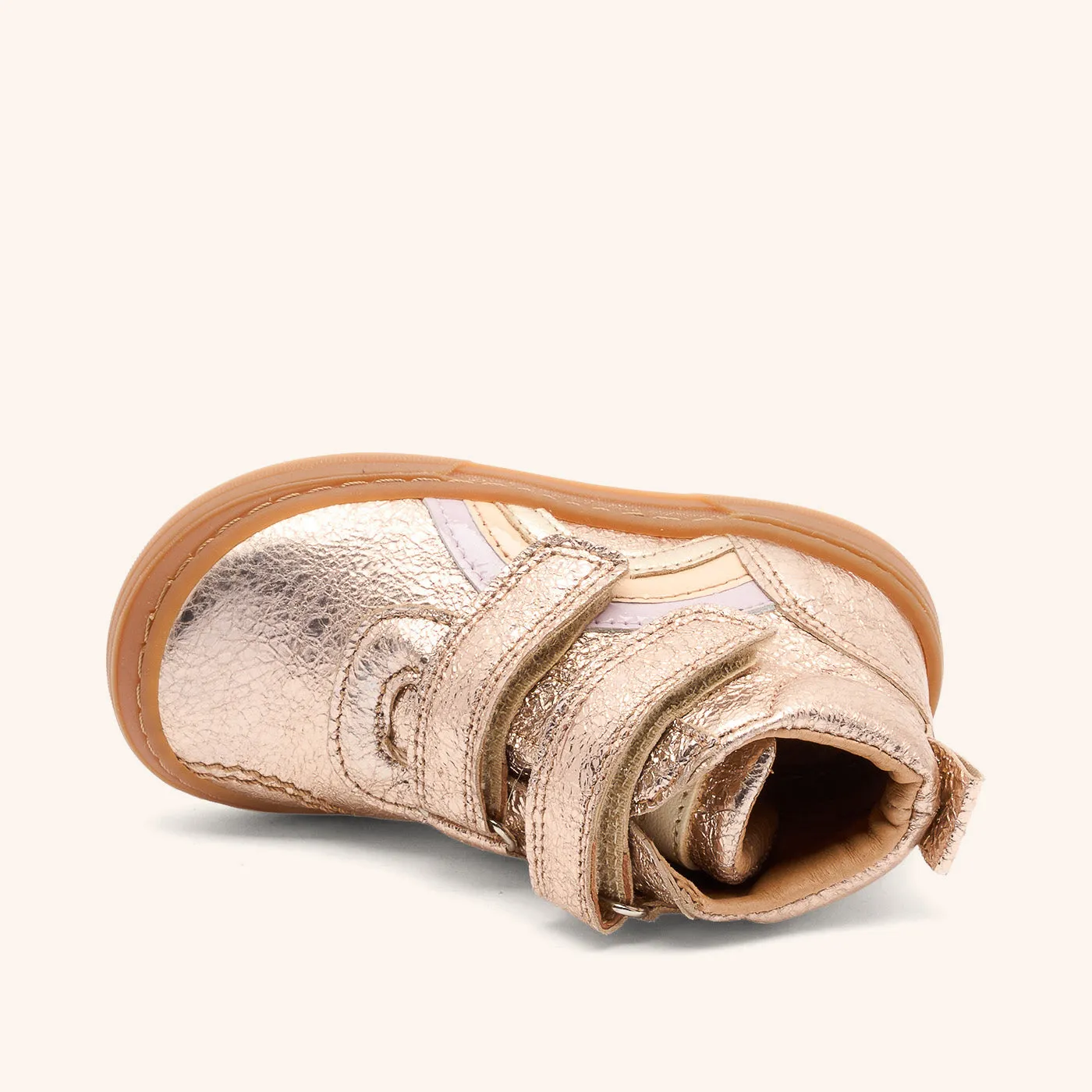 Bisgaard Rainbow sneakers rose gold - velcro