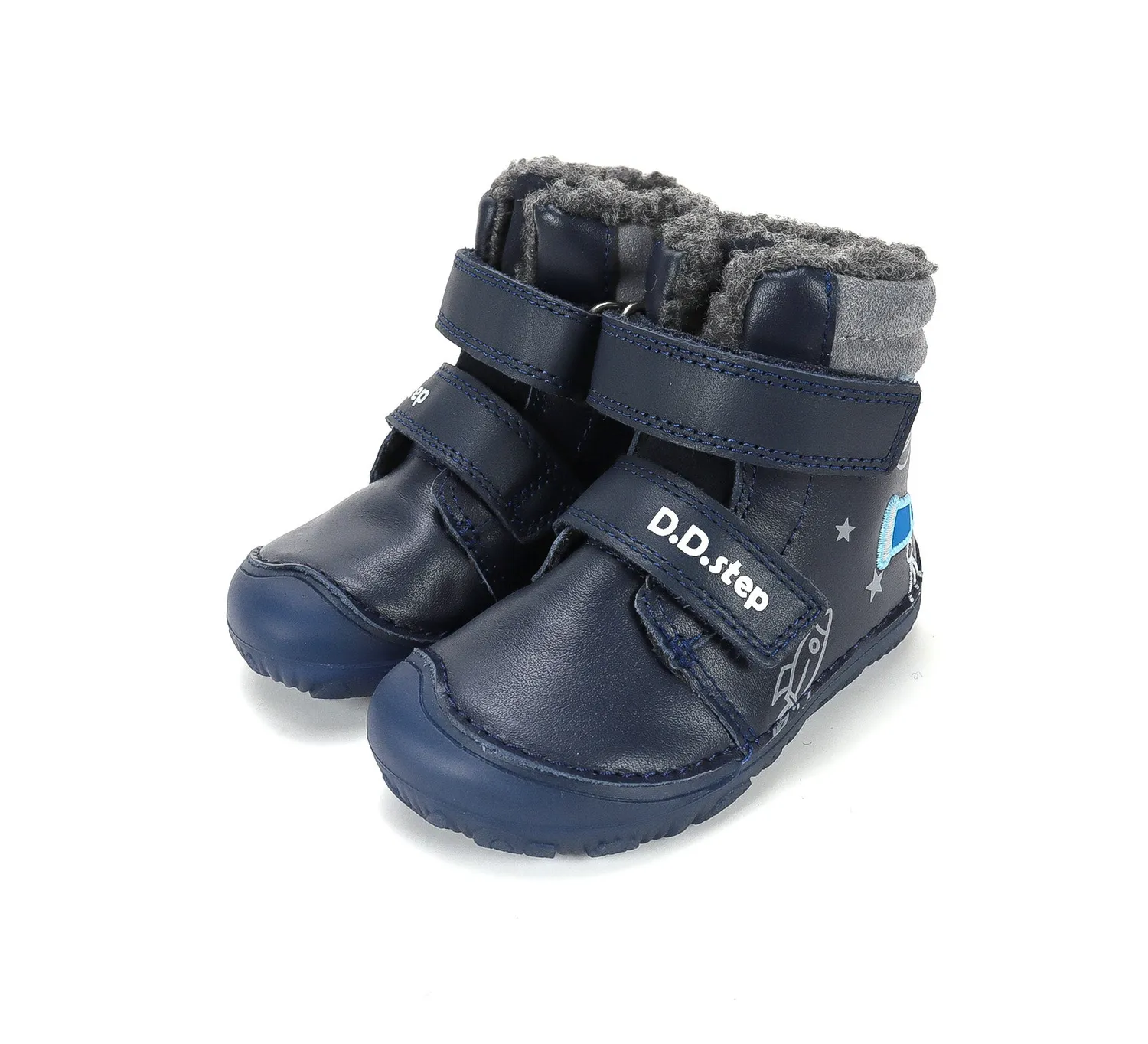 DD Step W073-62232A vinter barfodssko drenge