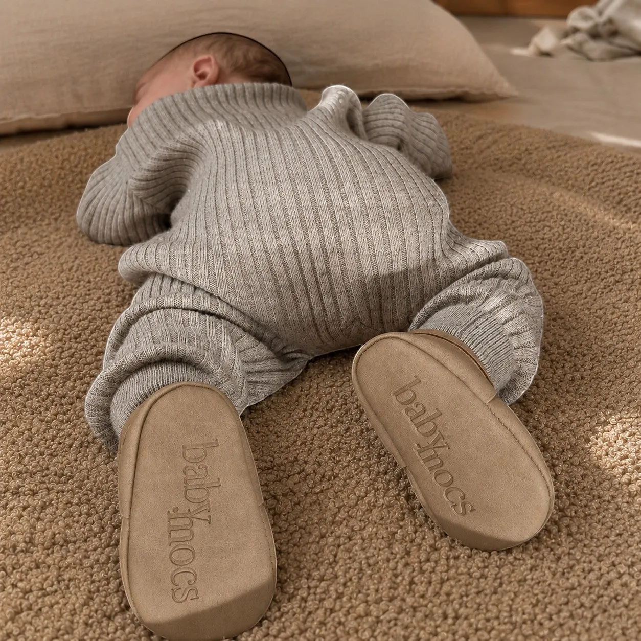 BabyMocs Casual Mocs mokkasiner greige blød sål
