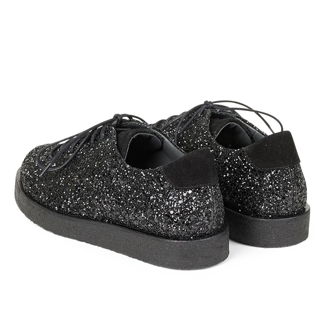 Angulus Glitter sneaker plateau snøre