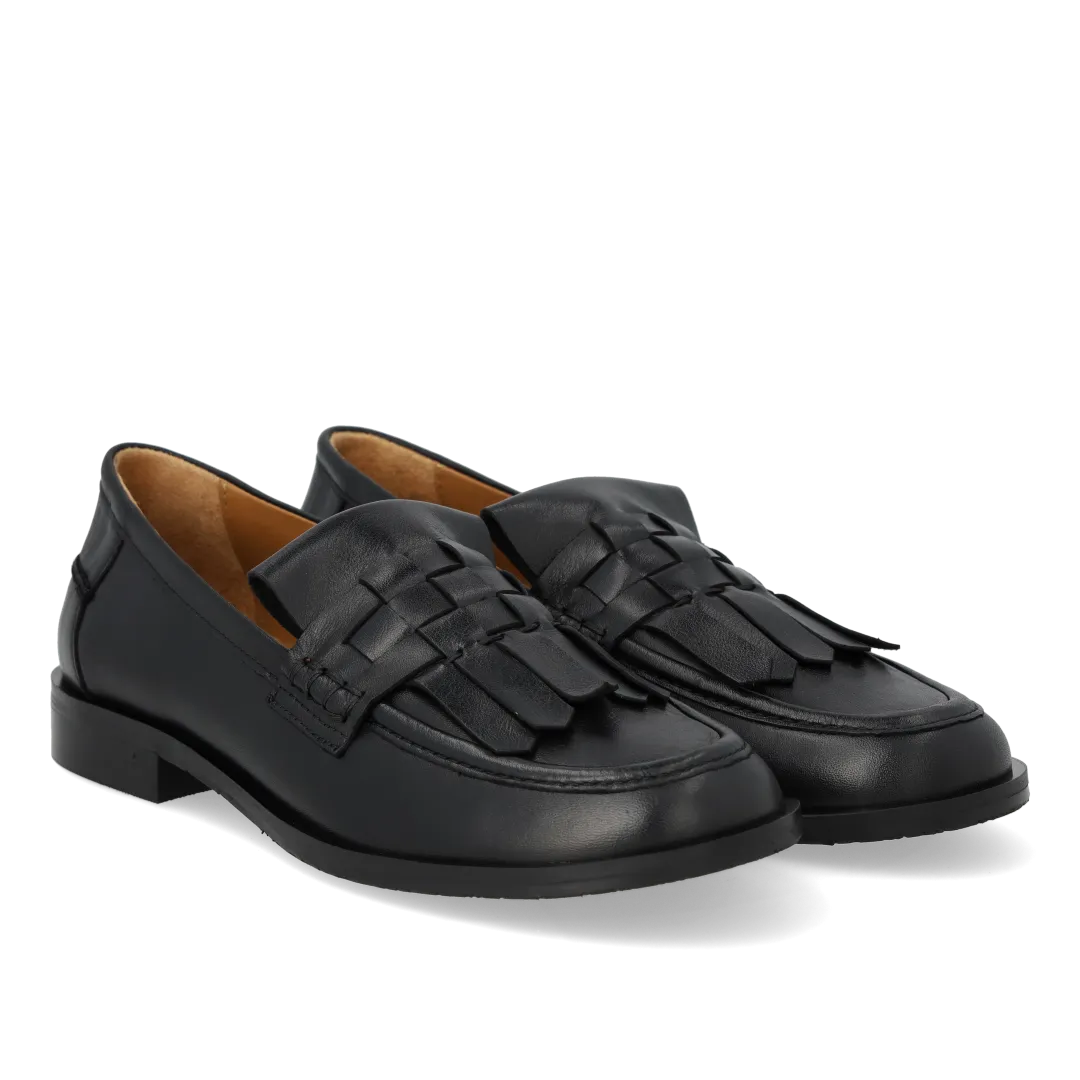 Angulus Loafer med fletdetalje loafer dame læder