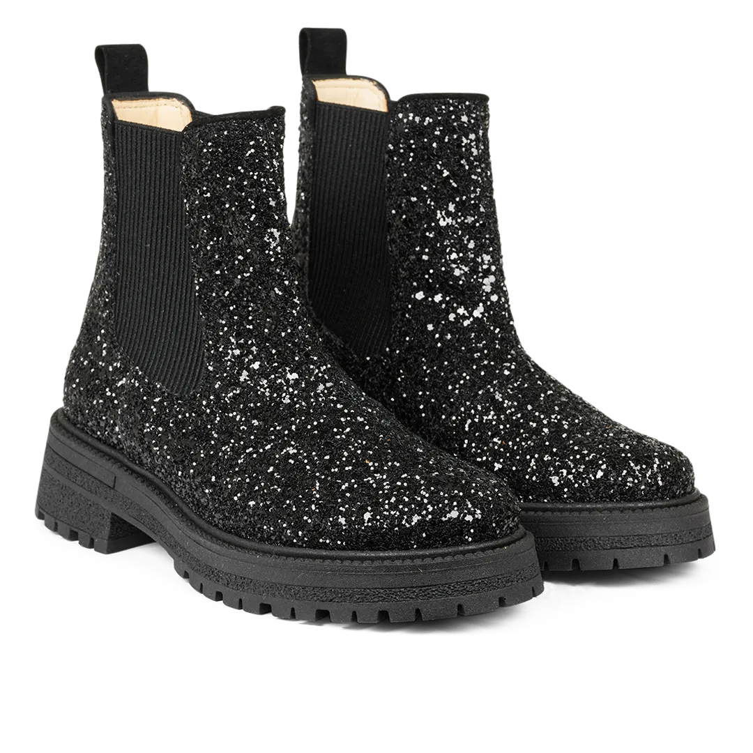 Angulus Chelsea støvle børn glitter track sål