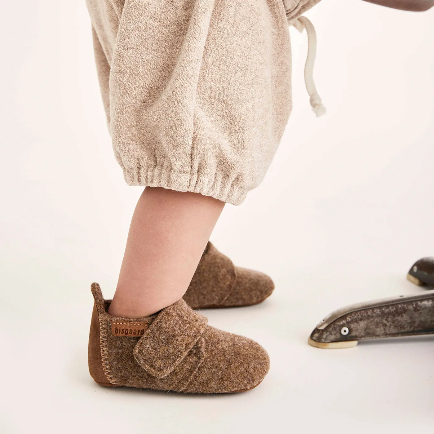 Bisgaard Baby Wool hjemmesko camel uld