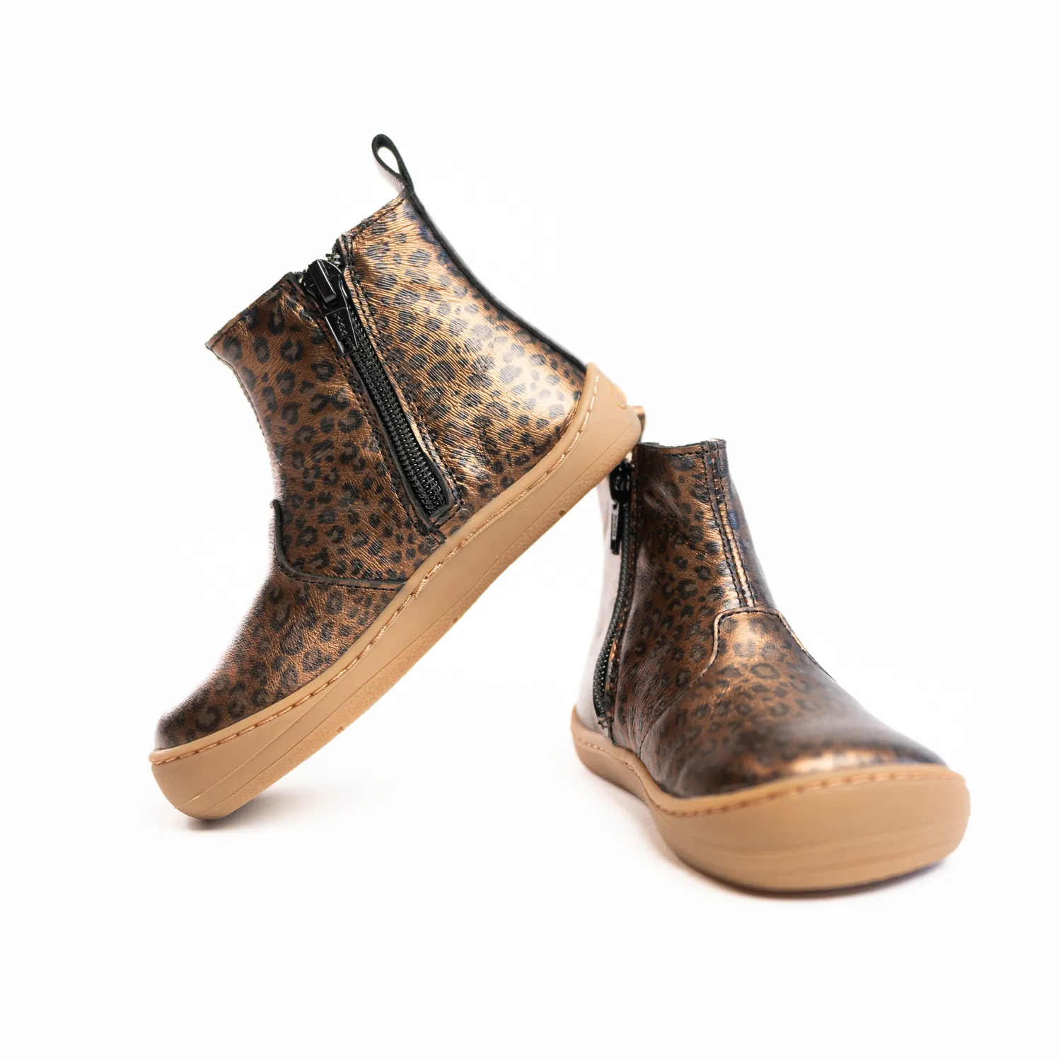 Gogsig Chelsea Leopard barfodssko i læder