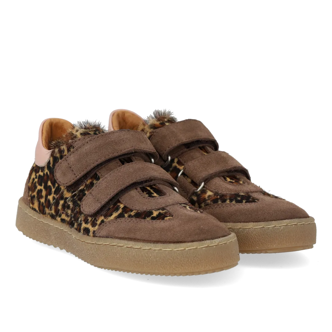 Angulus Court sneaker børnesneaker pony leopard