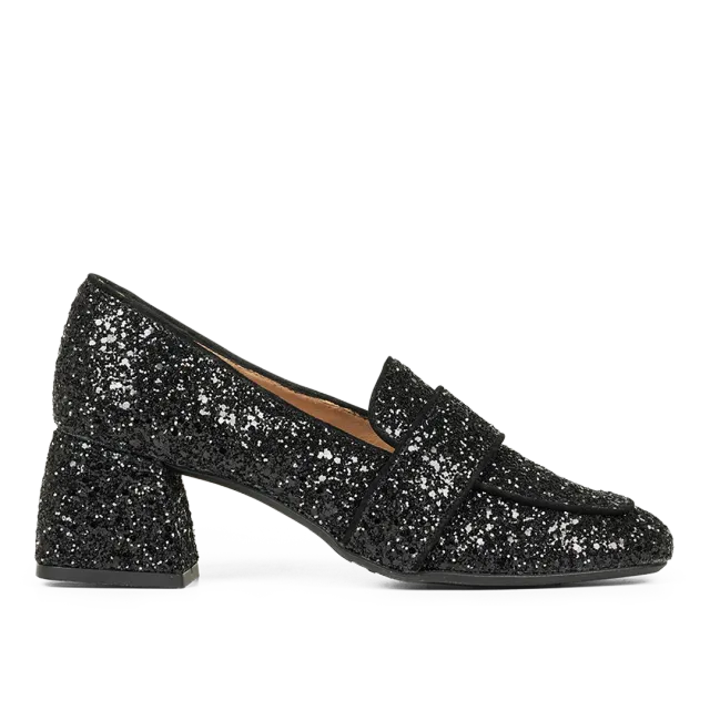 Angulus glitter loafer dame 5 cm hæl fest