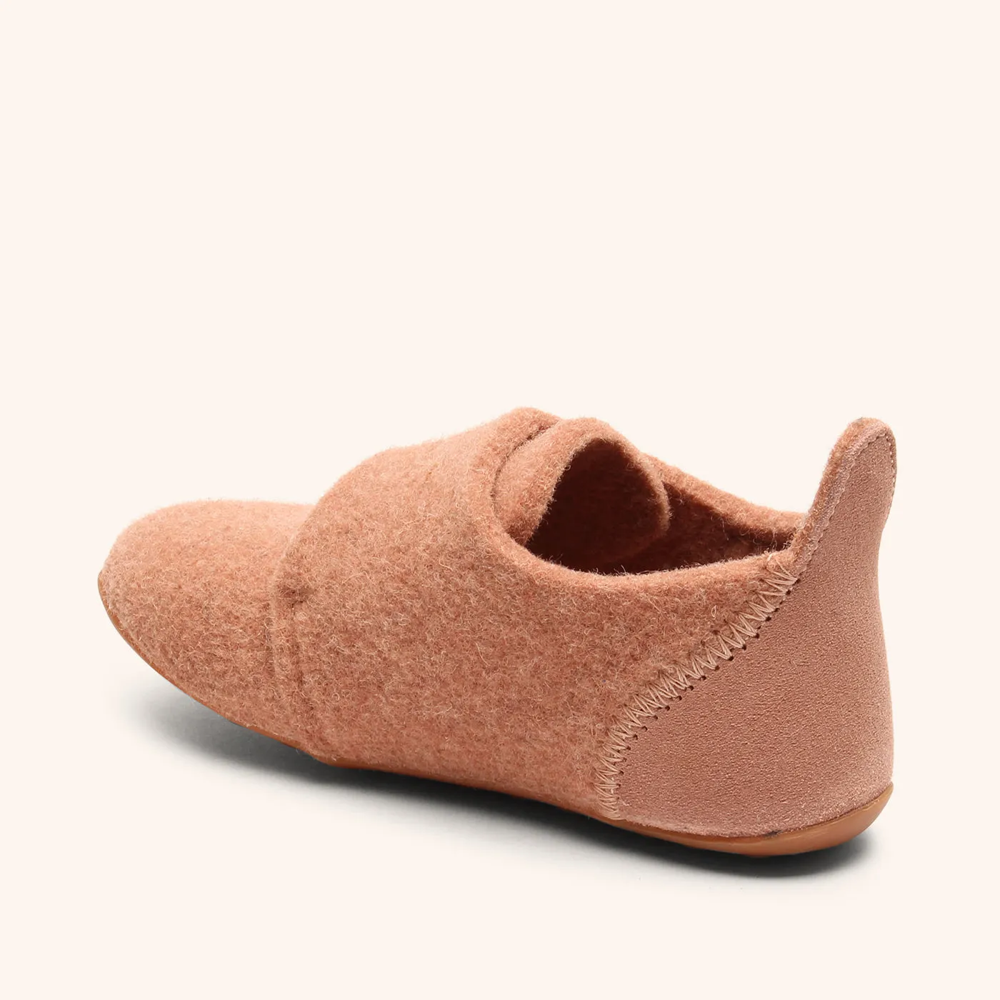 Bisgaard Casual Wool hjemmesko rose i uld