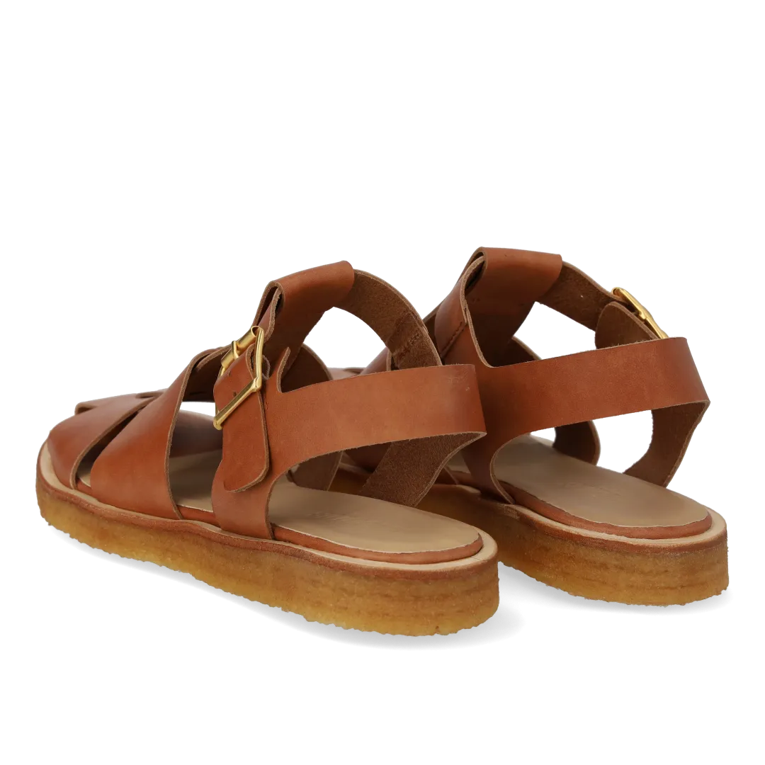 Angulus Remsandal fisherman sandal guldspænde