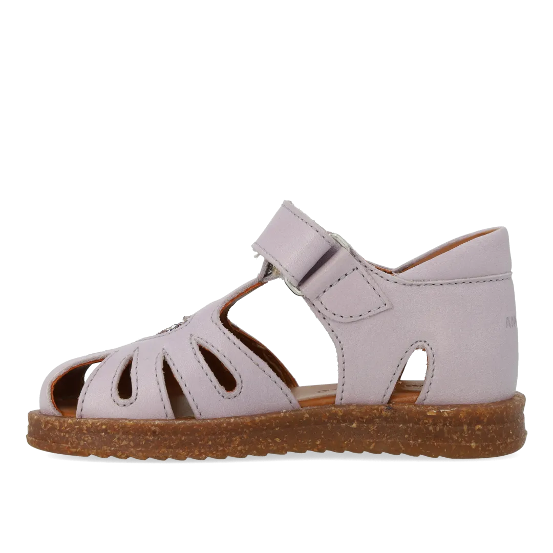 Angulus begyndersandal glitterhjerte lukket tå børn