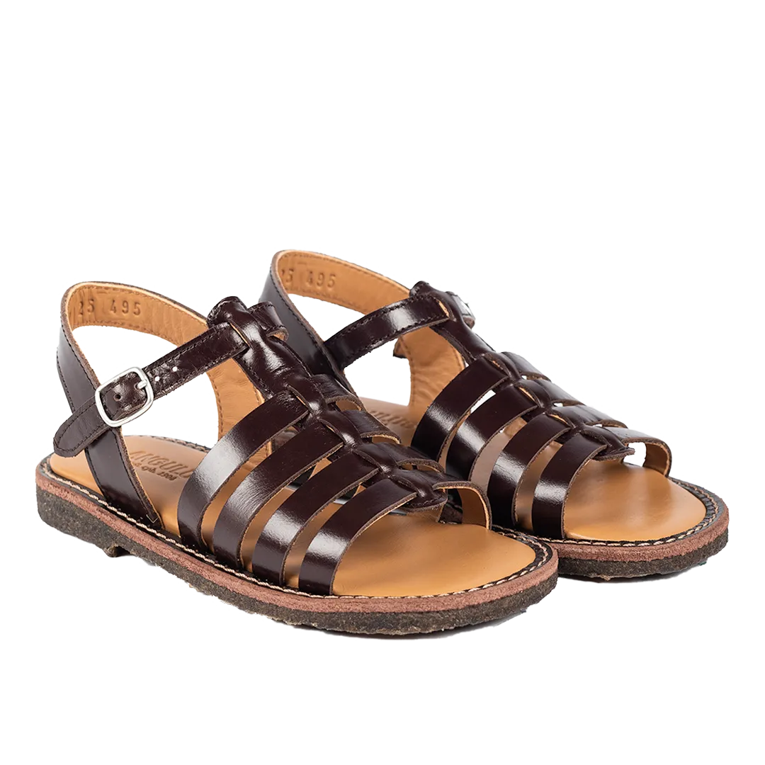 Angulus Sandal åben tå spænde børn læder